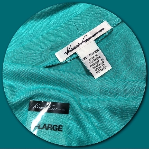 KENNETH Cole Teal Long Sleeve T-Shirt - Picture 7 of 8